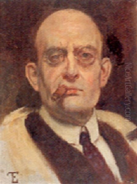 Mannerportrait Oil Painting by Theodor Esser