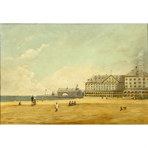 Untitled - Atlantic City Oil Painting by George Emerick Essig