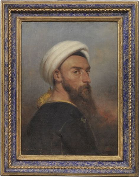 Ritratto Di Arabo Oil Painting by Auguste Estienne