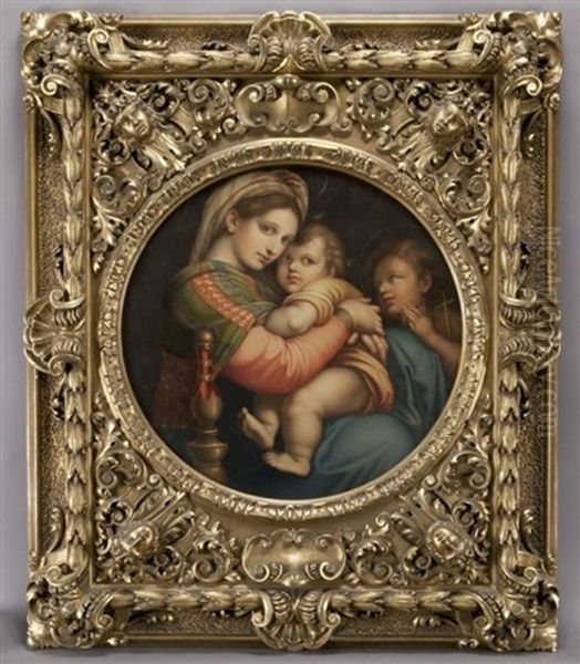 Madonna Della Sedia Oil Painting by Auguste Estienne