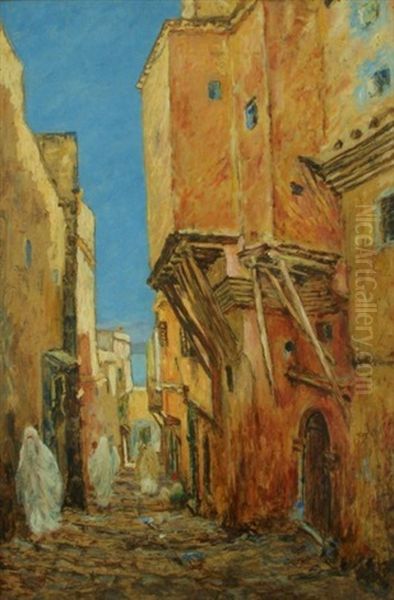 Ruelle Dans La Casbah D'alger Oil Painting by Henry d' Estienne