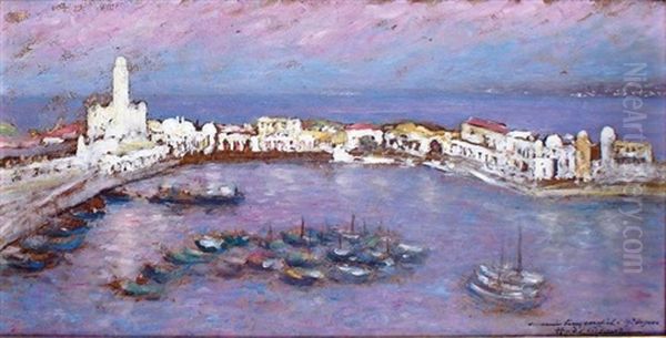 La Baie D'alger Oil Painting by Henry d' Estienne