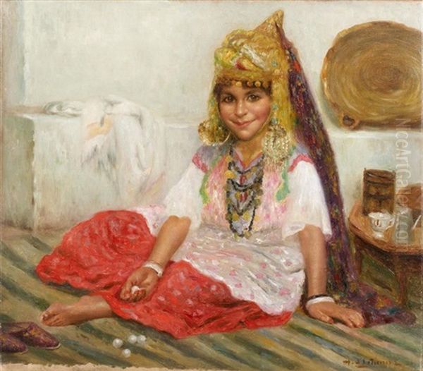 Jeune Orientale Oil Painting by Henry d' Estienne