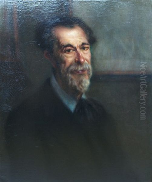 Portrait Du Peintre Francois Montholon Oil Painting by Henry d' Estienne