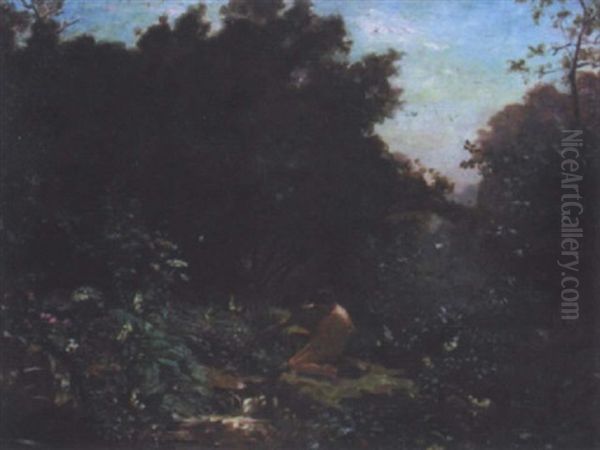 La Source Oil Painting by Henry d' Estienne