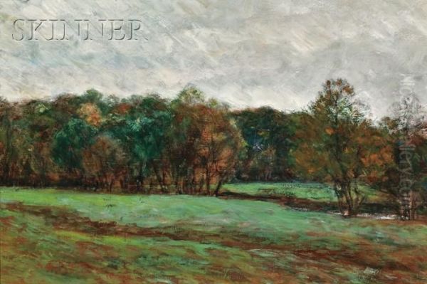 A Fall Meadow Oil Painting by Clifford Warren Ashley