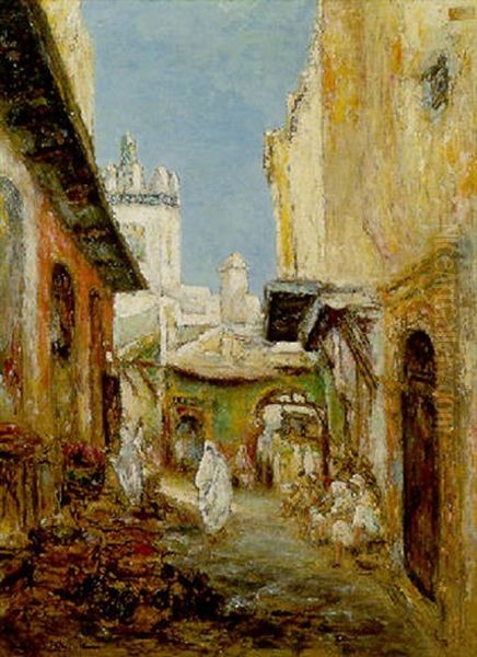 Kasbah D'alger Oil Painting by Henry d' Estienne