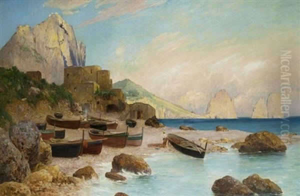 Capri Oil Painting by Georg Estler