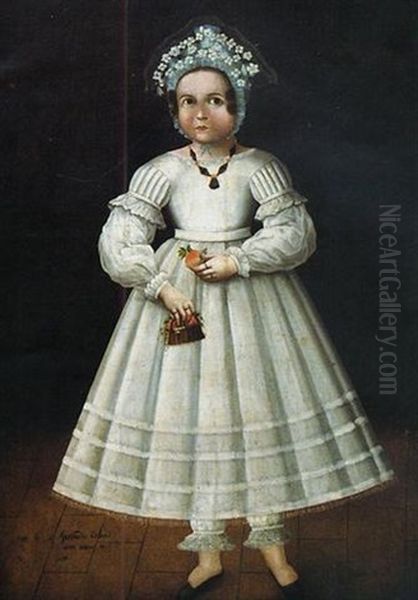 Retrato De Gertrudis Ochoa Oil Painting by Jose Maria Estrada