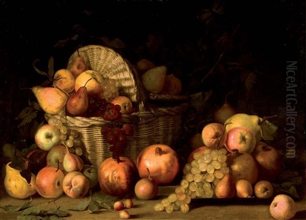 Bodegon De Frutas Oil Painting by Antonio Jose Estruch Martinez