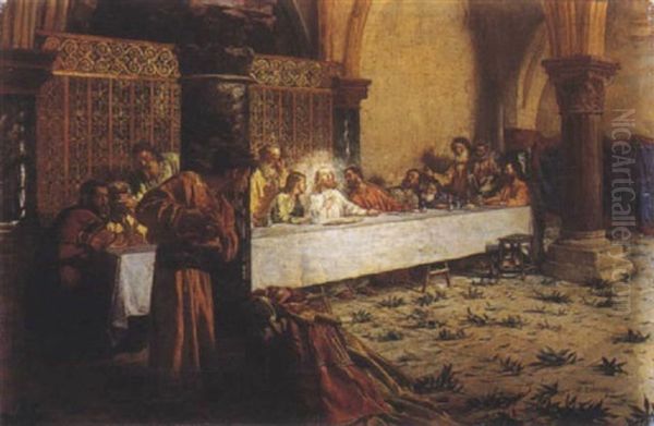 La Ultima Cena Oil Painting by Antonio Jose Estruch Martinez