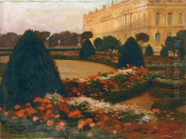 Les Jardins Du Luxembourg Oil Painting by Hubert-Denis Etcheverry