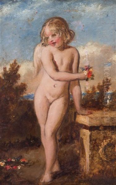 Study Of Cupid Oil Painting by William Etty