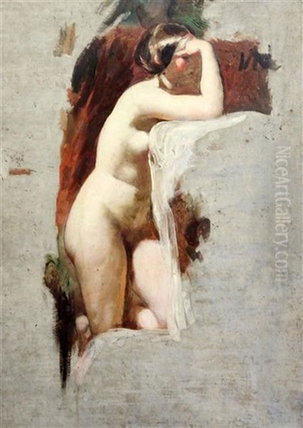 Female Nude Study Oil Painting by William Etty