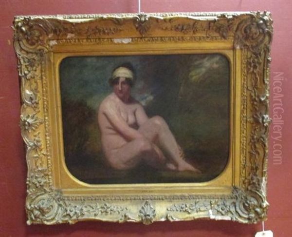 The Study Of A Nude Oil Painting by William Etty