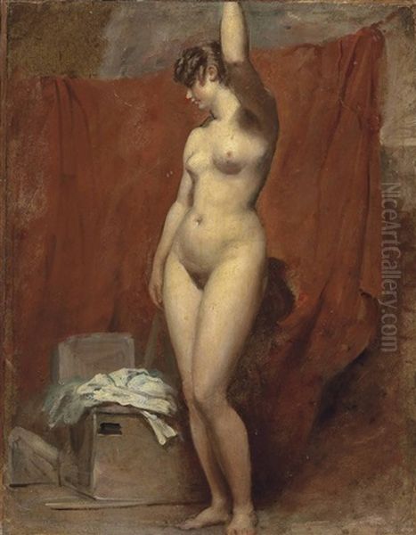 The Artist's Model; A Female Nude Oil Painting by William Etty