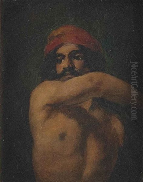 The Lascar Arab Oil Painting by William Etty