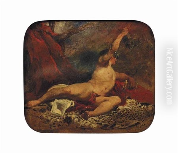 Study Of The Naked Bacchus Oil Painting by William Etty