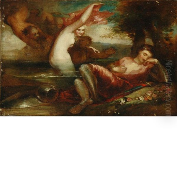 The Dream Of A Knight Oil Painting by William Etty