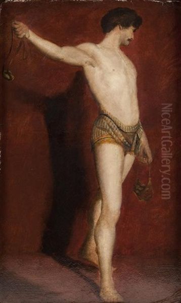 David (study) Oil Painting by William Etty