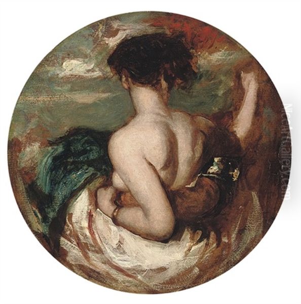 Study For Phaedria And Cymochles On The Idle Lake (+ Sketch Of A Reclining Female Nude, Verso) Oil Painting by William Etty