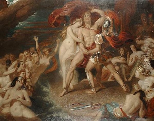 Mythological Scene Oil Painting by William Etty