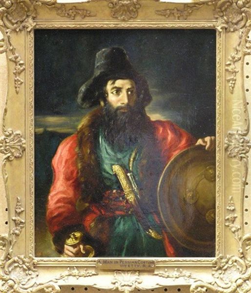 Man In Persian Costume Oil Painting by William Etty