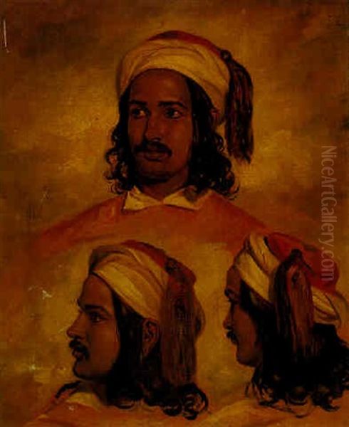 Studies Of An Arab Oil Painting by William Etty