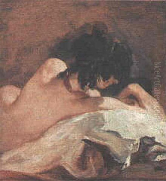 Study From Life Oil Painting by William Etty