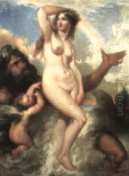 Venus And Neptune Oil Painting by William Etty