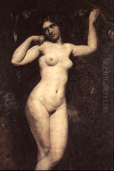 Study Of A Nude Oil Painting by William Etty