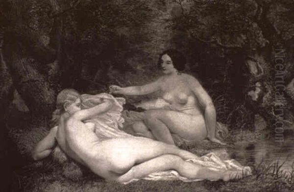 Muses Near A Stream Oil Painting by William Etty