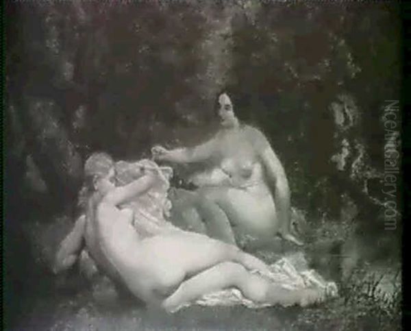 Muses Near A Stream Oil Painting by William Etty