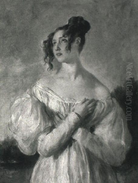 Portrait Of Anne Kewney, Nee Rayson Oil Painting by William Etty