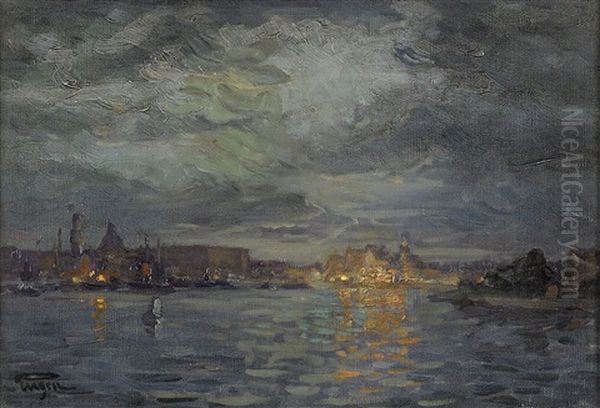 Stockholms Strom Oil Painting by Prince (Napoleon Nicolaus) Eugen