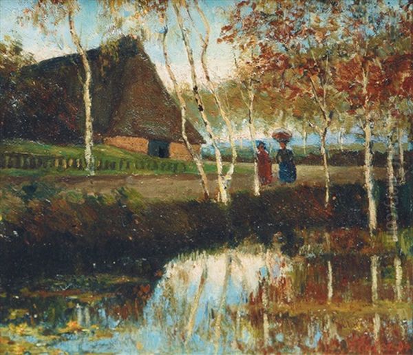 Landscape Near Worpswede Oil Painting by Eduard Euler