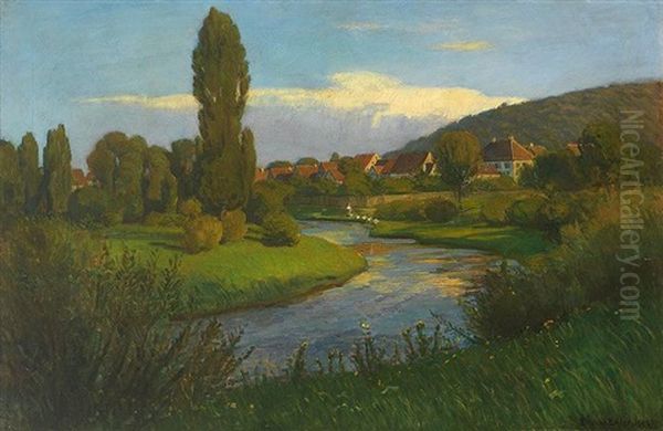 Sommerabend Oil Painting by Eduard Euler