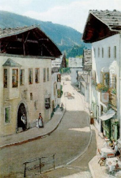 Strase In Gossensas Am Brenner Oil Painting by Eduard Euler