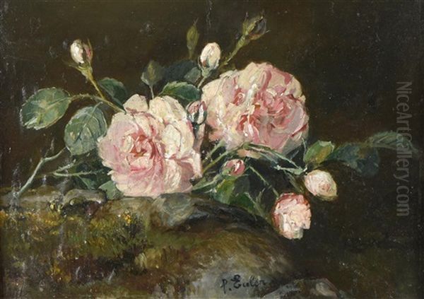 Bouquet De Roses Oil Painting by Pierre Nicolas Euler