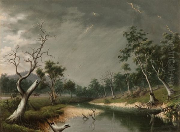 Running Before The Storm Oil Painting by Alfred William Eustace