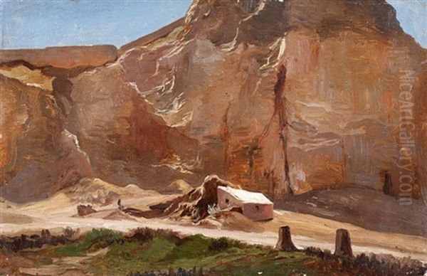 Paysage D'orient Oil Painting by Charles-Francois Eustache