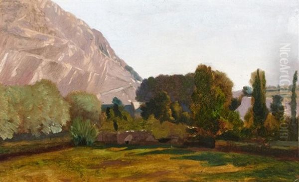 Paysage D'orient Oil Painting by Charles-Francois Eustache