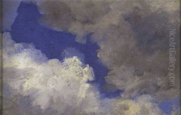 Etude De Nuages Oil Painting by Charles-Francois Eustache