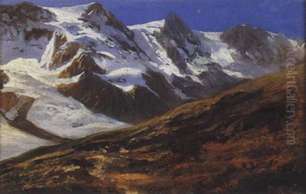 Paysage De Montagnes Oil Painting by Charles-Francois Eustache