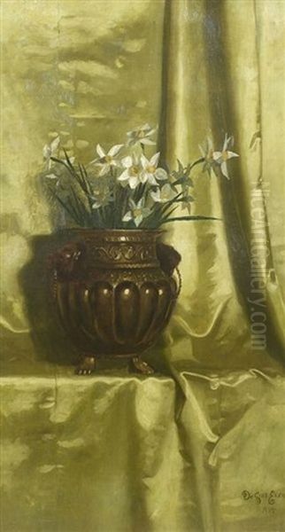 The Brass Pot Oil Painting by De Scott Evans