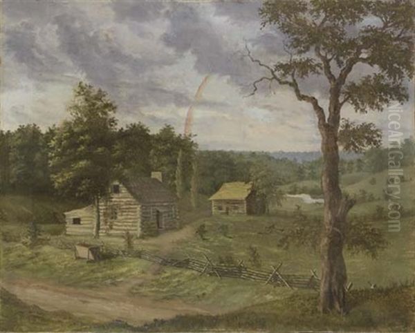 Landscape With Passing Storm Oil Painting by De Scott Evans