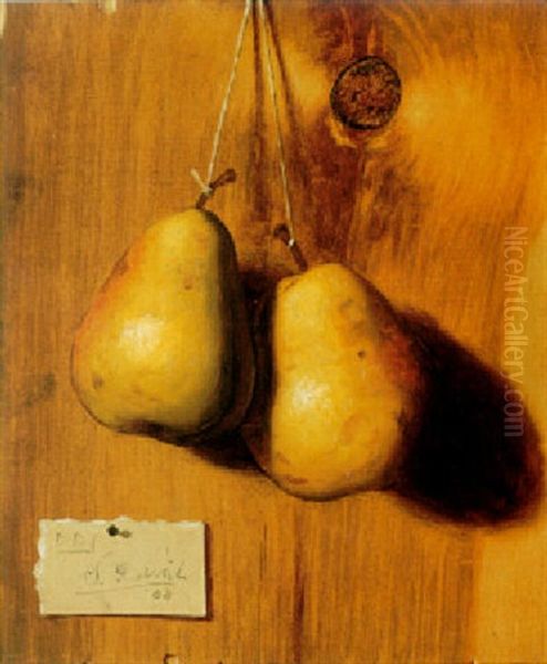 Pears Oil Painting by De Scott Evans