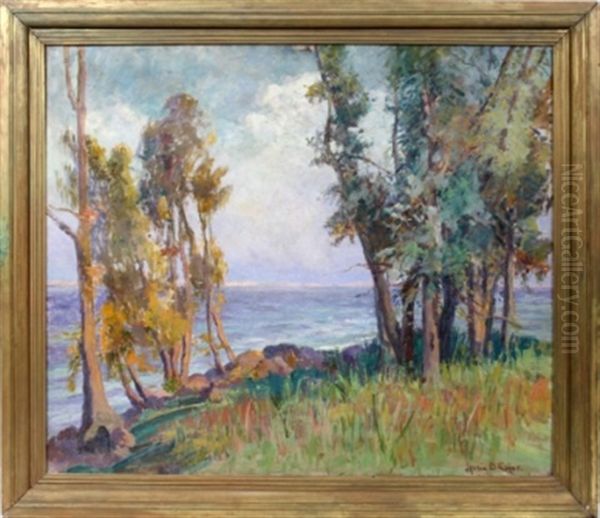 Shoreline Oil Painting by Jessie Benton Evans