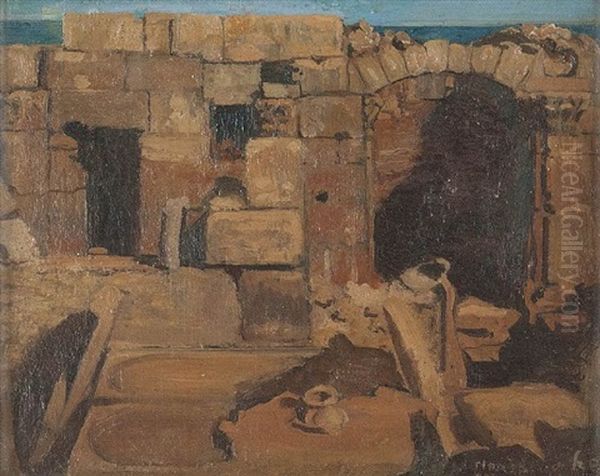 Ruines Romaines / Tipaza  (algerie) Oil Painting by Henri Evenepoel