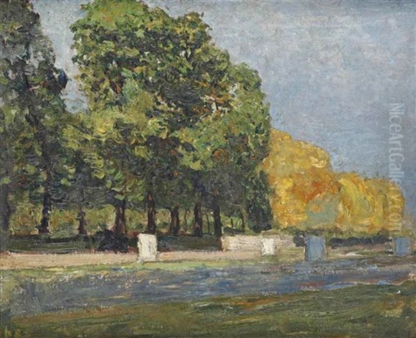 Landscape With Trees And Water Oil Painting by Henri Evenepoel